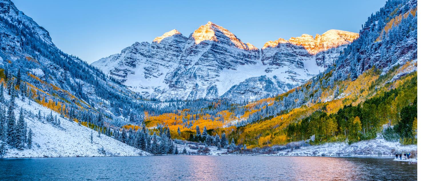 Rocky Mountains and Lake in Aspen