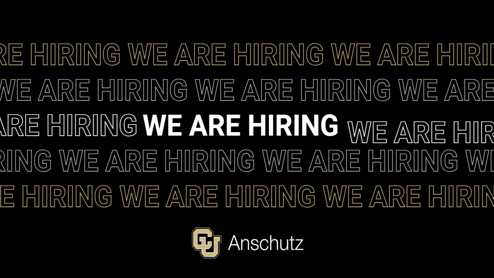 We Are Hiring Text Repeat across five vertical rows