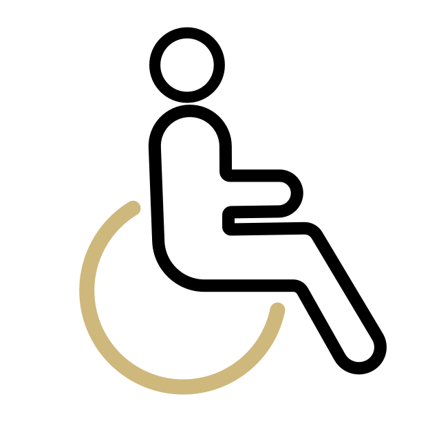 ADA symbol person in a wheelchair