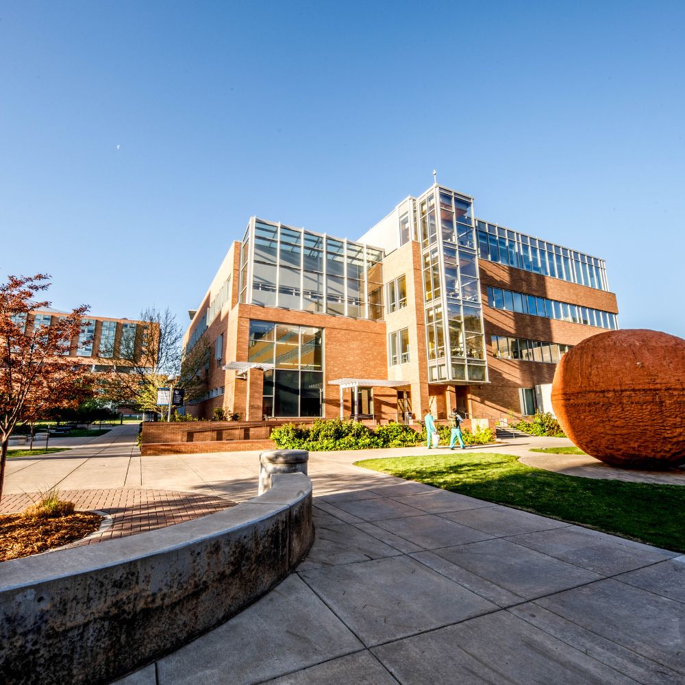A view of the CU Anschutz campus near the Dental Building.