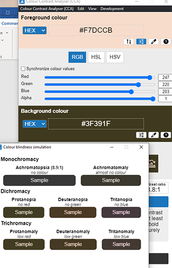 CCAcolorBlindnessTest CCA tool how color blindness simulator works