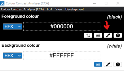 foregroundColor CCA tool where to find eye dropper tool for foreground color