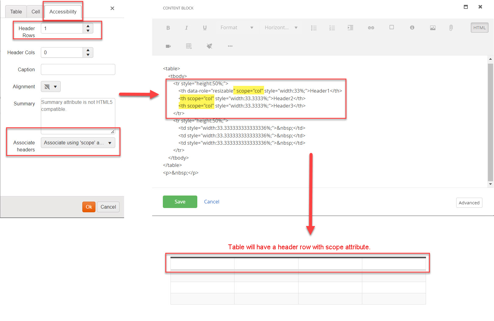 scope attribute row How to image of applying scope attribute.