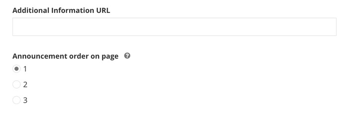 Announcements content type - additional information Announcements content type - additional information