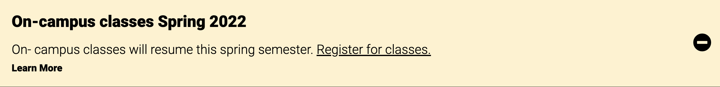 Yellow banner example expanded