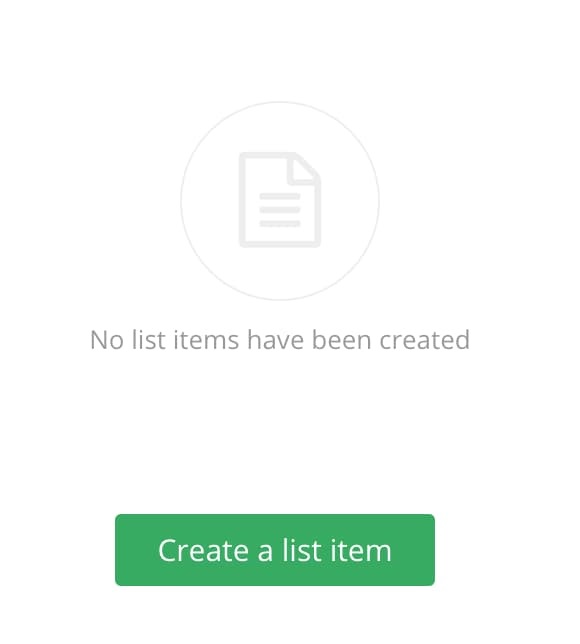Create a list item Create a list item