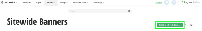 Create a sitewide banner button Create a sitewide banner button