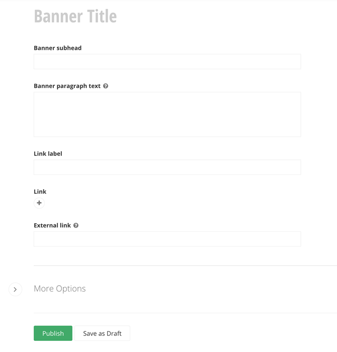Enter sitewide banner details Enter sitewide banner details