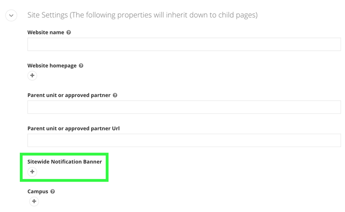 Add a sitewide banner Add a sitewide banner
