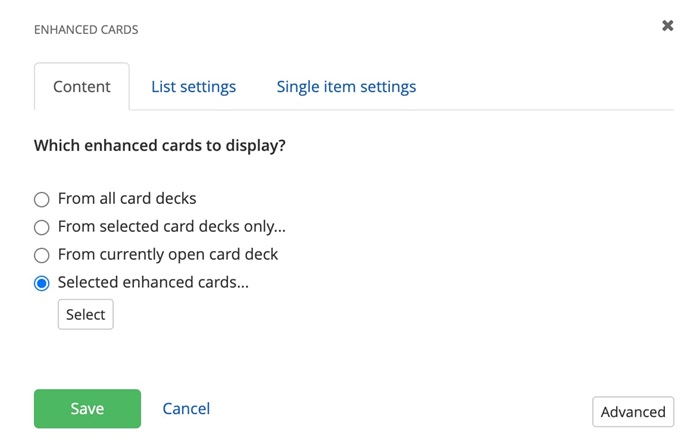 Selected single items for sorting Selected single items for sorting