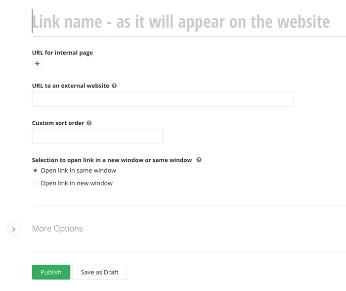Create a link details Create a link details