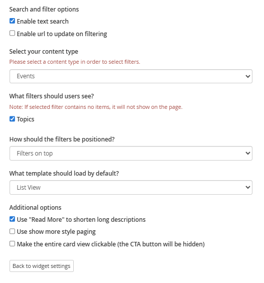Search and Filter