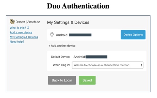 Duo settings and devices image
