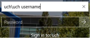 UCH sign-in image
