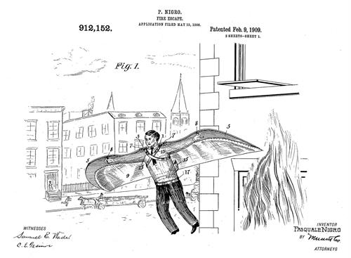 Bat wing fire escape