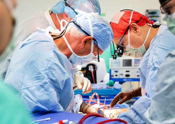 Dr. Marty Sellers and team perform a normothermic regional perfusion organ recovery Dr. Marty Sellers, wearing a red scrub cap, and his team perform a normothermic regional perfusion organ recovery at a hospital in eastern Tennessee. Photo by Jessica Tezak.