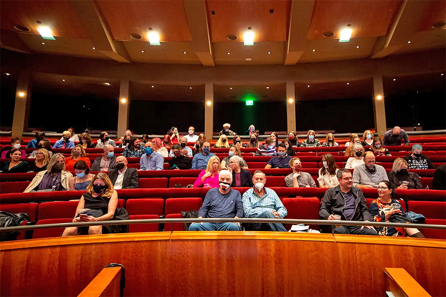 Audience gathers for a Denver Film Festival screening at the Ellie Caulkins Opera House on Nov. 5, 2021