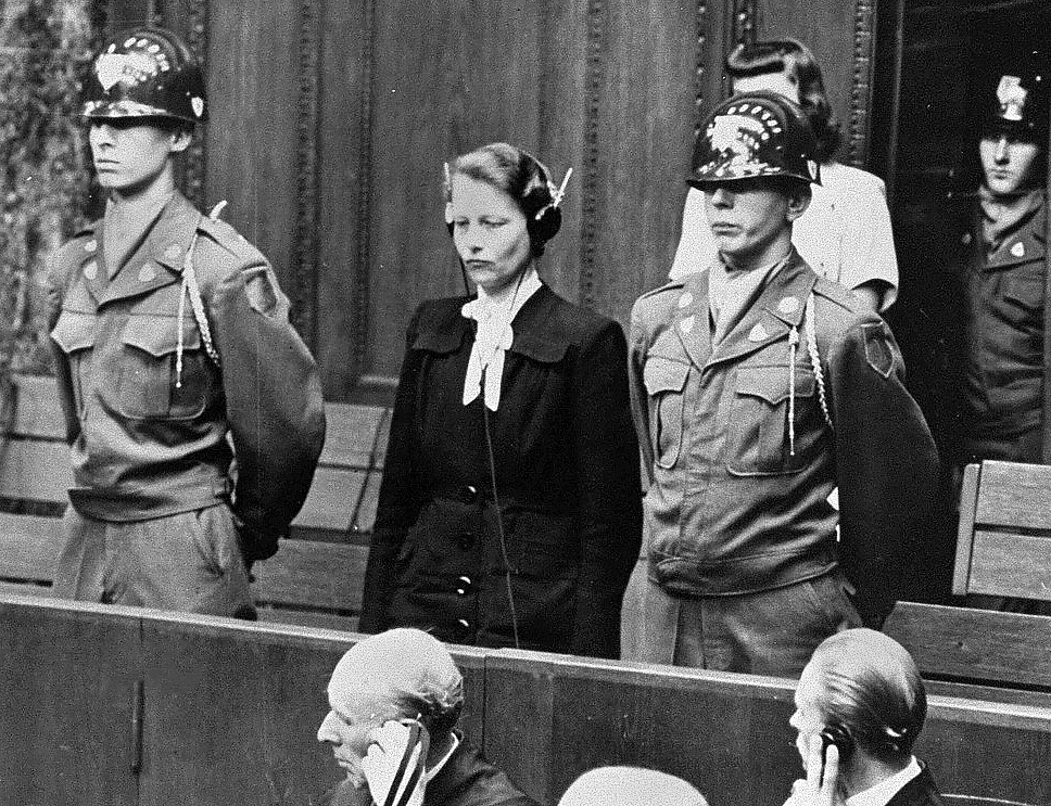 Defendant Herta Oberhauser, who was sentenced to 20 years in prison by the Military Tribunal I at the Doctors Trial. August 20, 1947.