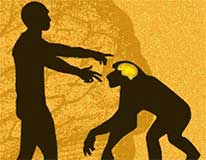 monkey-206 Human and Monkey Illustration