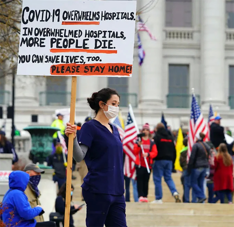 Nurse Protesting
