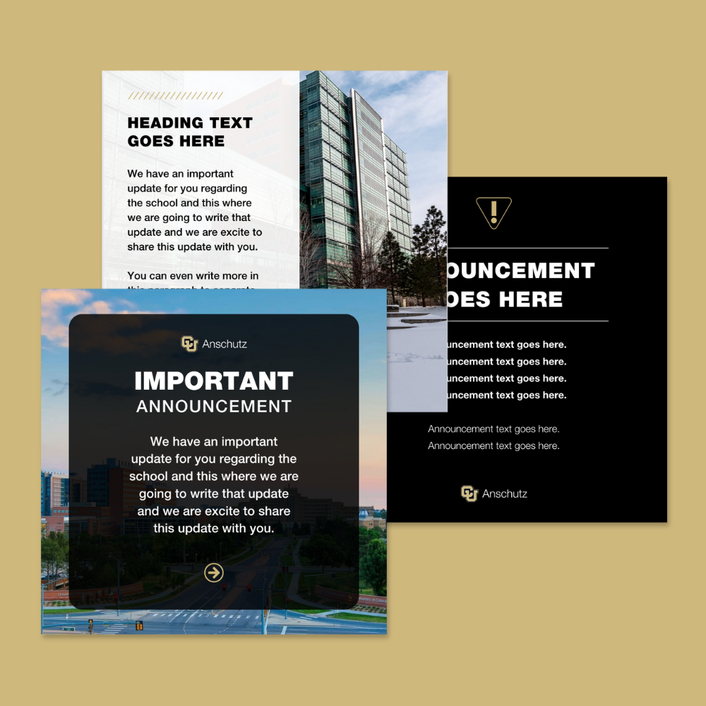 Announcement Template IG Posts Examples