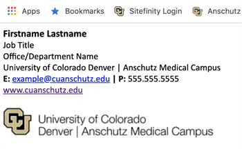 Dual Campus Email Signature