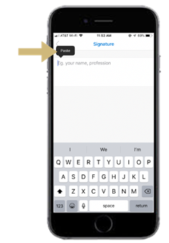Paste Signature Code