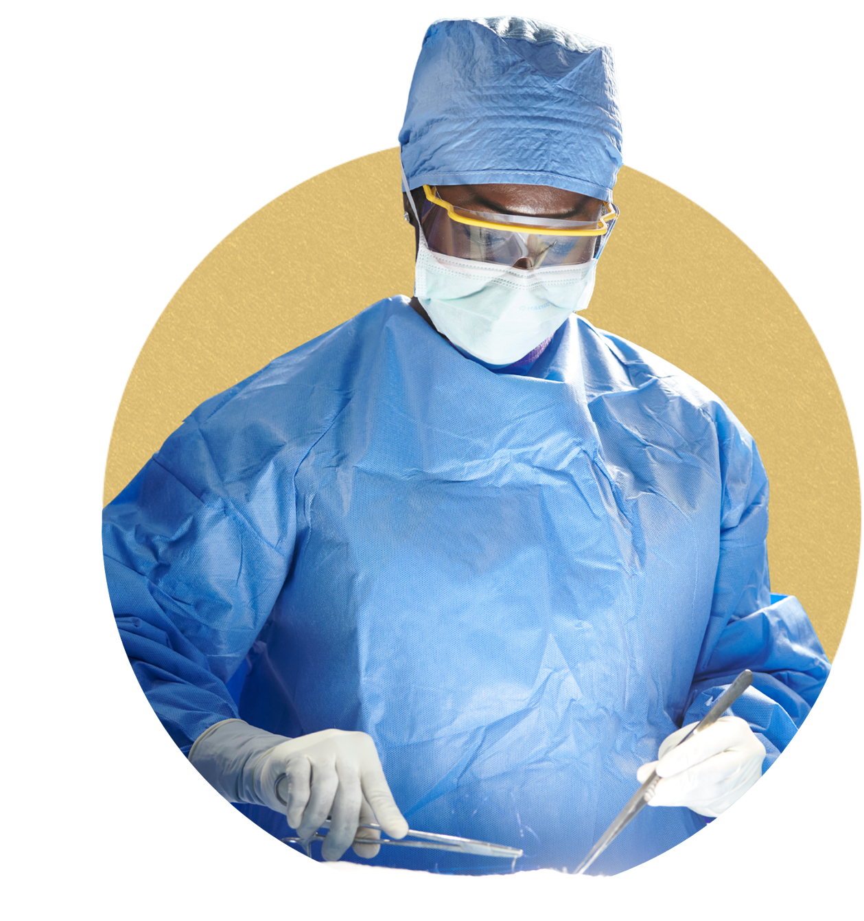Doctor performing surgery