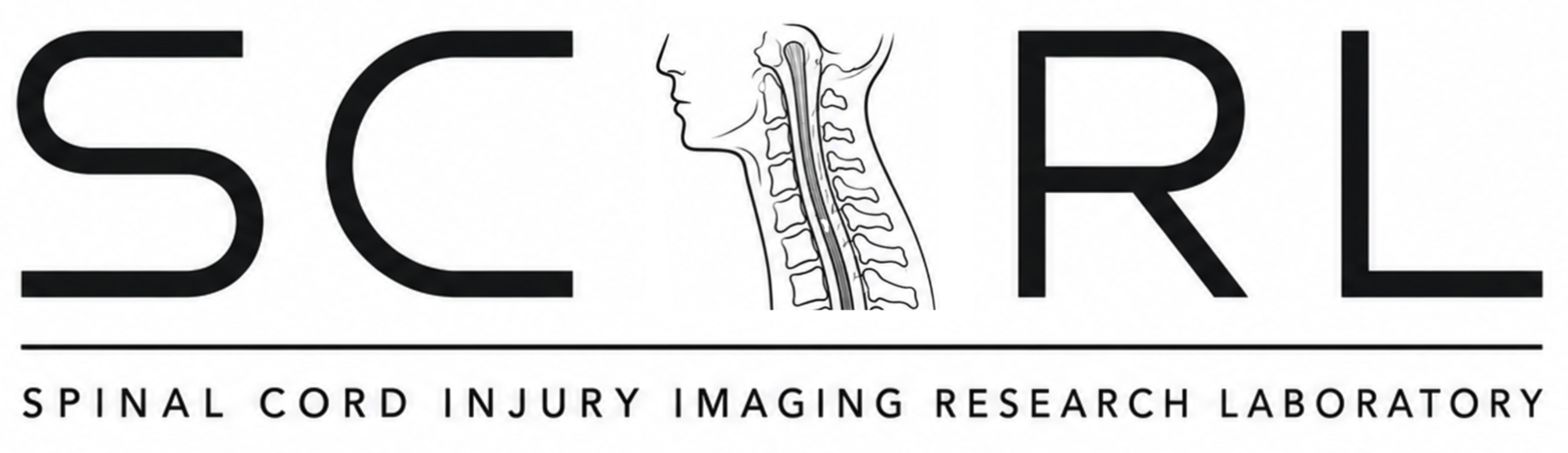 The image of the letters S and C followed by an illustration of a neck in the shape of the letter I followed by the letters R and L. Beneath are the words Spinal Cord Injury Imaging Research Laboratory.