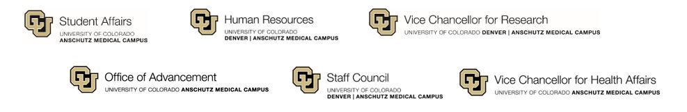 Logos from Campus Student Services, Human Resources, Office of Advancement, Staff Council, Vice Chancellor for Research, Vice Chancellor for Health Affairs