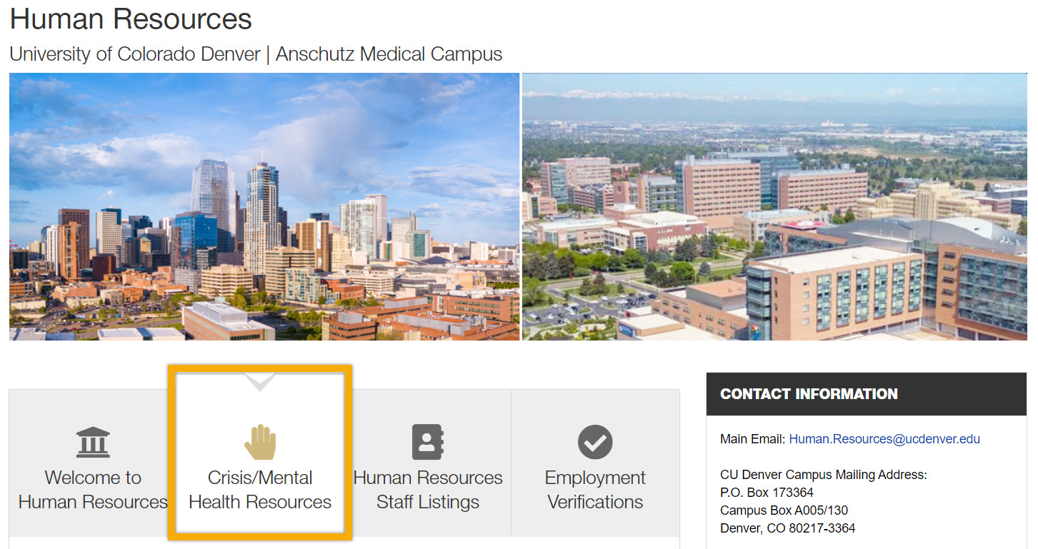 Screenshot of HR Homepage