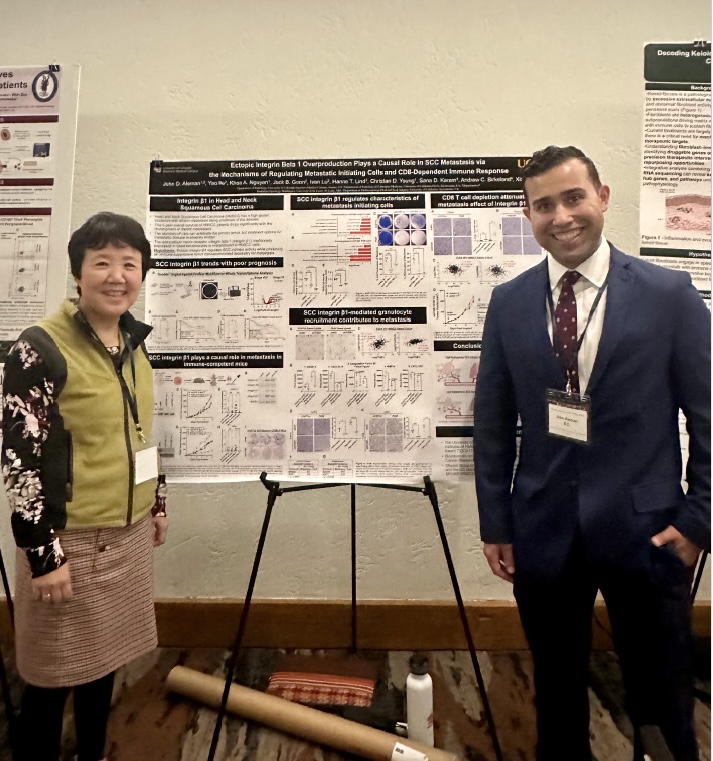 Aleman presenting poster