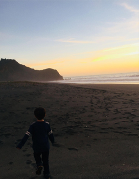 Beach at sunset