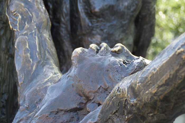 bronzed statue