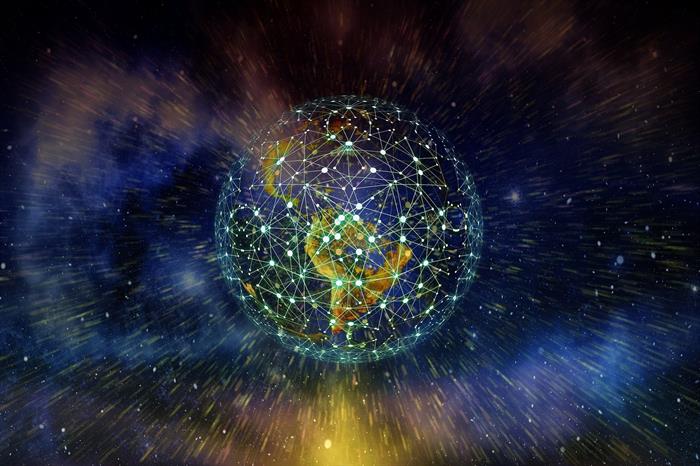network Globe with networked lines