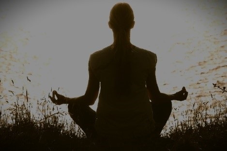 Person meditating