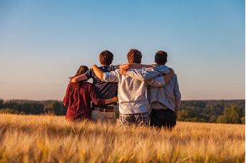 friends hugging