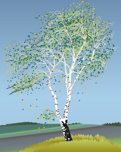 Watercolor tree