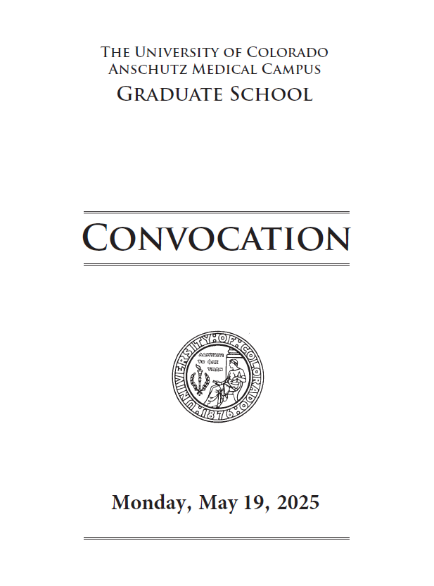 Cover of the 2025 Graduate School convocation program