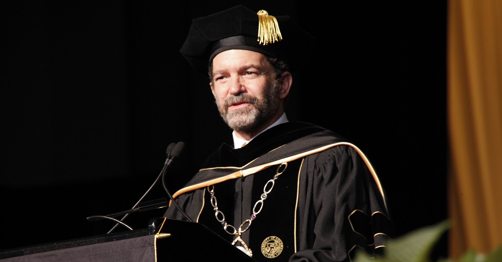 President Saliman in regalia