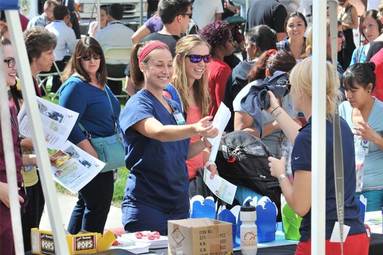 A group of students at an event