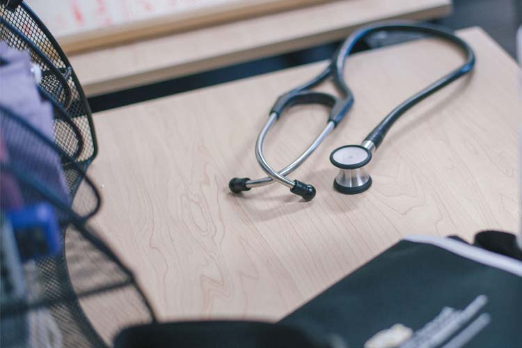a stethoscope on a table