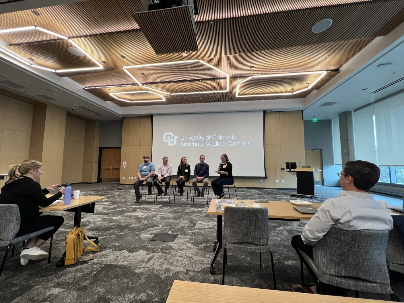 Net Zero Forum Picture of panelists sitting in front of room