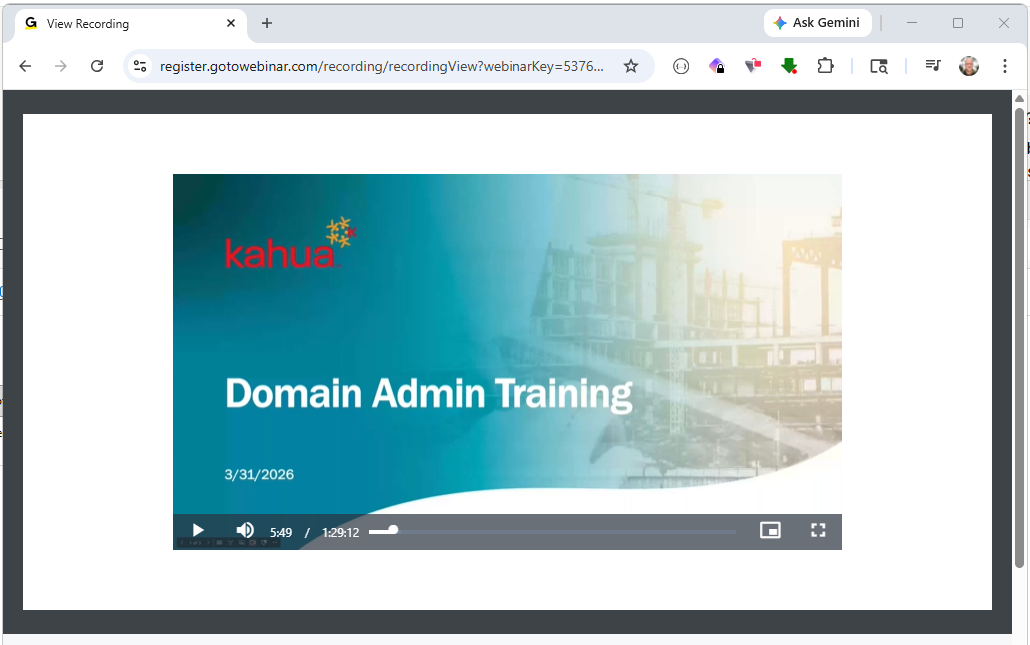 Screenshot of New Domain Admin Training Video Screenshot