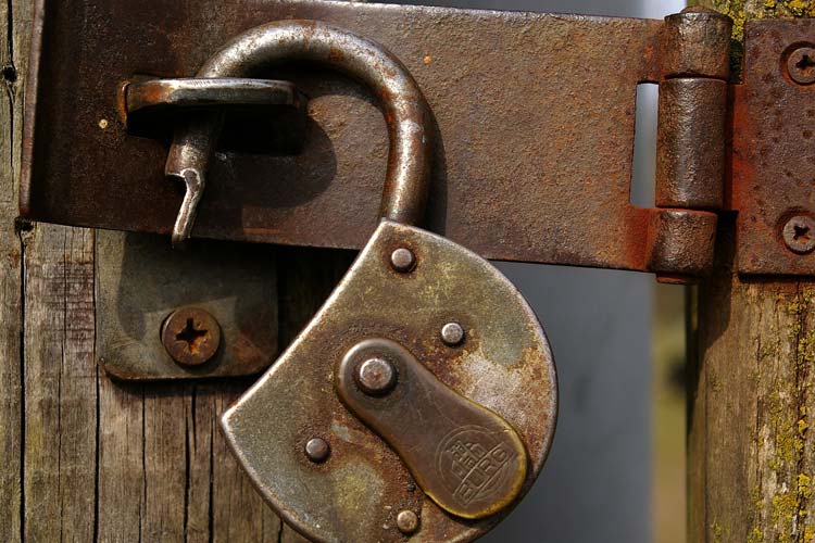 An unopened lock