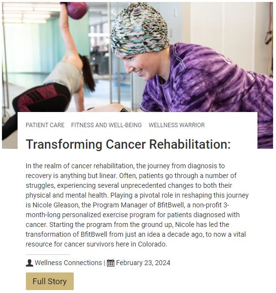 Article Link - Transforming Cancer Rehabilitation