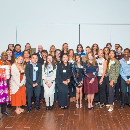 Group photo of students celebrating the 2025 Colorado School of Public Health Power of Philanthropy celebration.
