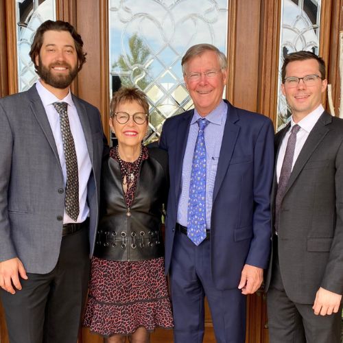 Geoff and Jackie Slingsby with their sons, Taylor and Jason.