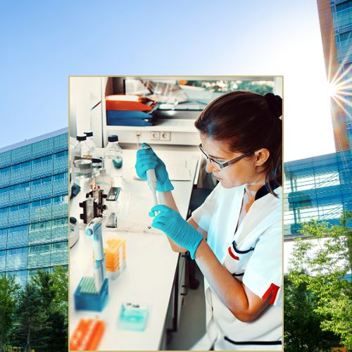 Neurology researcher performing a study.