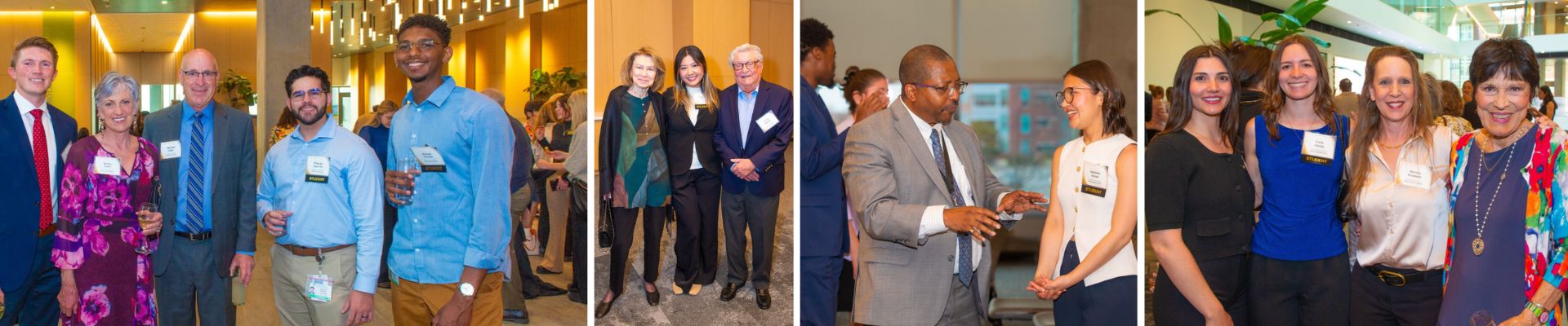 A collage of photographs taken during the 2026 School of Medicine Scholarship and Awards Celebration featuring students and benefactors enjoying the event together.